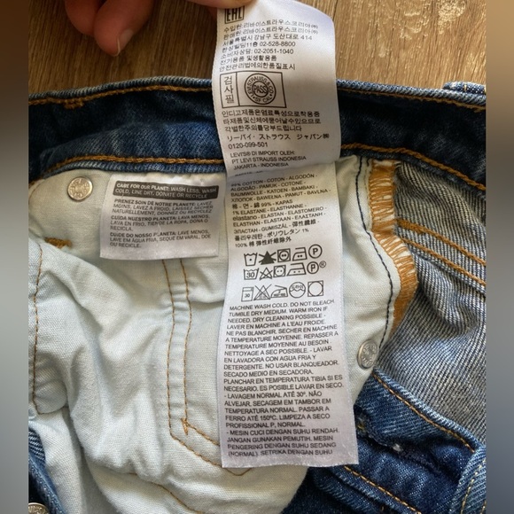 Levi’s Premium 501 25x28 Medium/Dark Wash Skinny Jeans - Picture 14 of 16